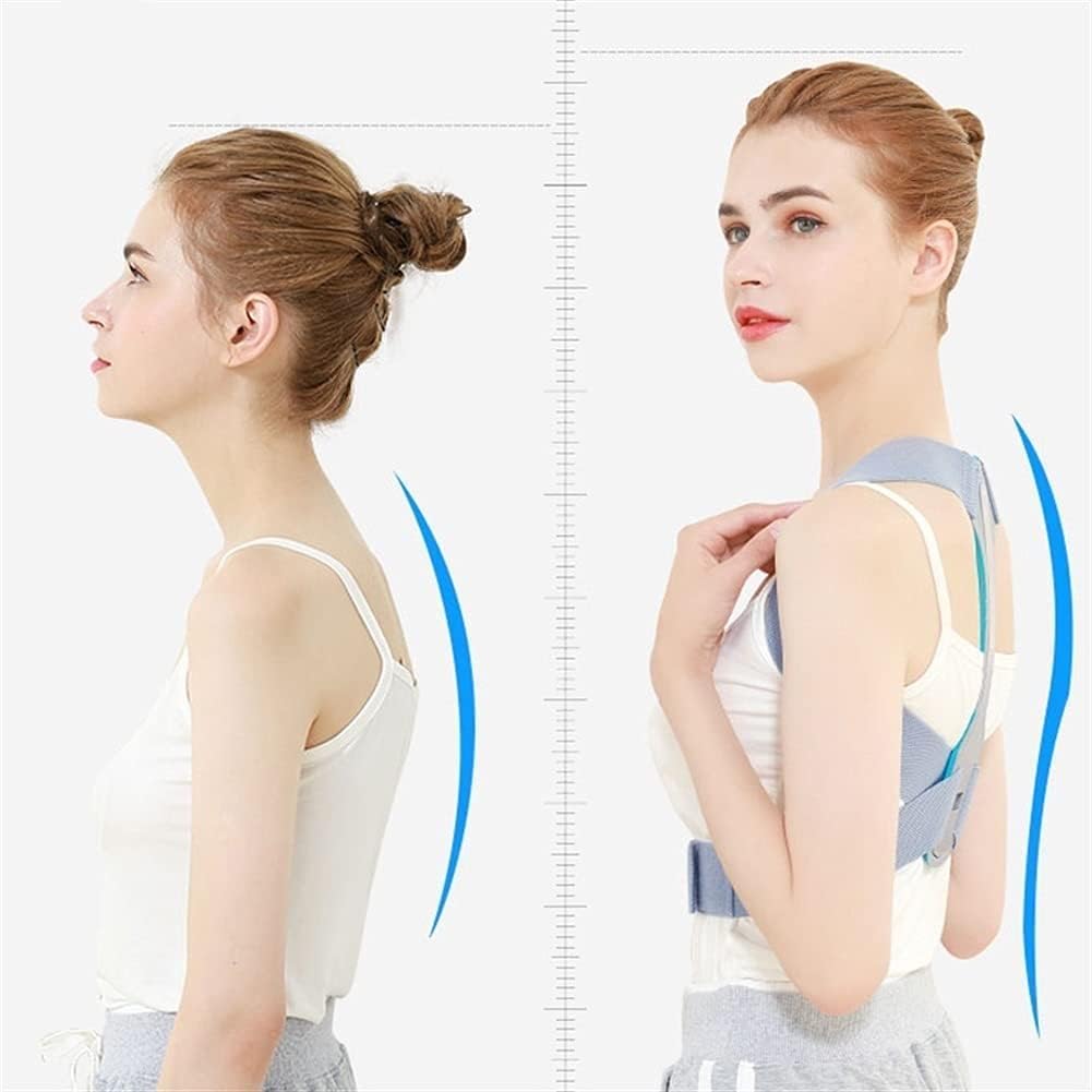 Picture of Posture Corrector Posture Correction Lower Back Pain Clavicle Spine Shoulder Support Belt Back Pain Relief Student/Adults/Unisex Easy to Use Back Posture Blue