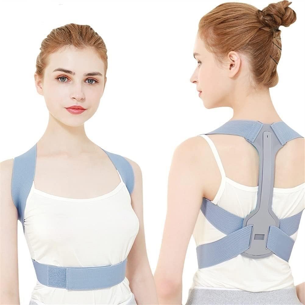 Picture of Posture Corrector Posture Correction Lower Back Pain Clavicle Spine Shoulder Support Belt Back Pain Relief Student/Adults/Unisex Easy to Use Back Posture Blue