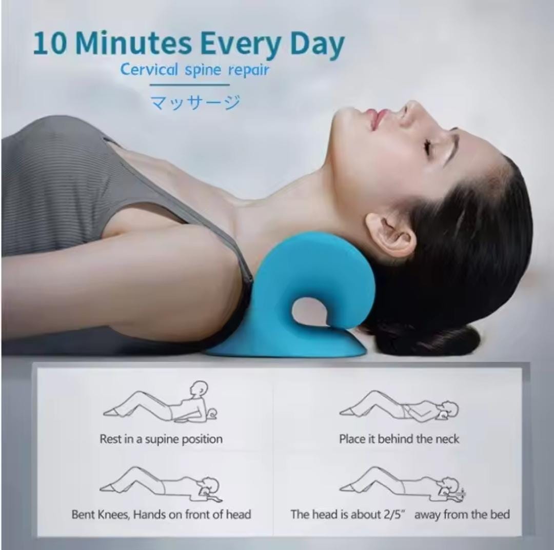 Picture of Traction Device Shoulder Massage Pillow Spine Correction  Support Drop shipping order, Wholesale & CSV order Blue