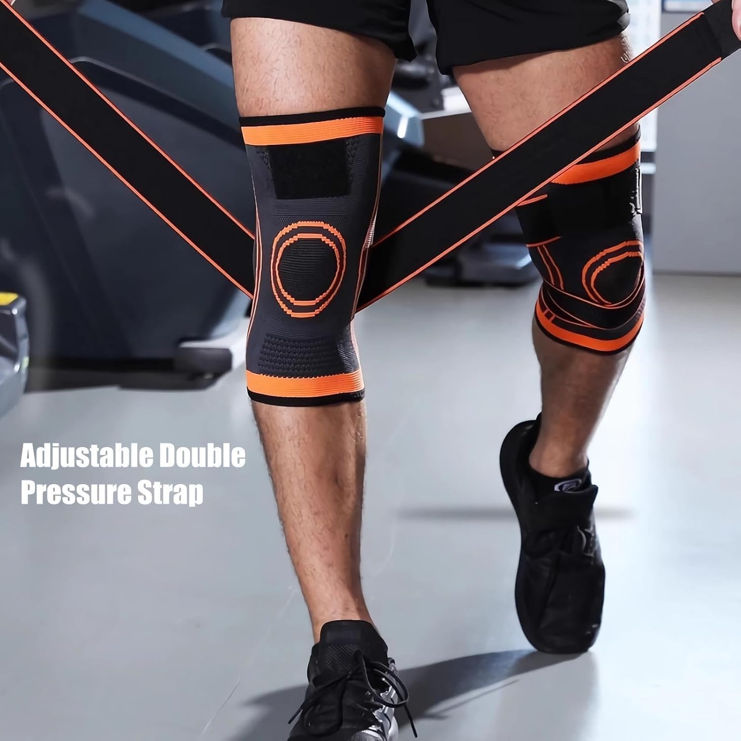 Picture of Knee Support for Men & Women Knee Brace For Knee Pain Relief Knee Caps for Women & Men Knee Pads For Gym Squats Knee Belt Multicolor