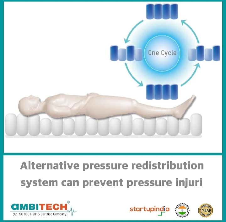 Picture of Anti-Decubitus Air Pump and Bubble Mattress for Prevention of Sorenil Bed Sore and Pressure Sores (Beige) 