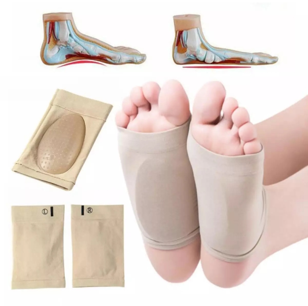 Picture of 1Pair Arches Footful Orthotic Arch Support Foot Brace Flat Feet Relieve Pain Comfortable Shoes Orthotic Insoles Shoe Accessories Beige