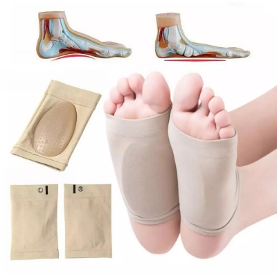 Picture of 1Pair Arches Footful Orthotic Arch Support Foot Brace Flat Feet Relieve Pain Comfortable Shoes Orthotic Insoles Shoe Accessories Beige