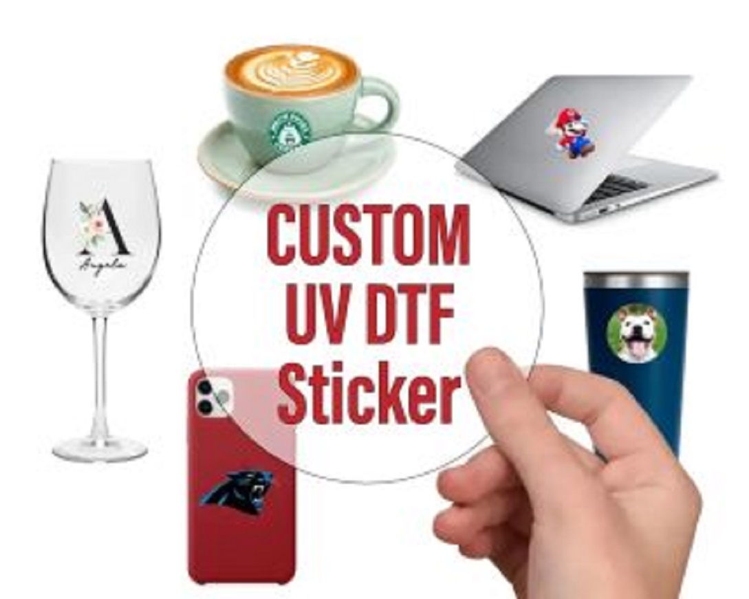Picture of Costom UV DTF Stickers print. Long-lasting waterproof durable quality print. Size 11*16 inchi Multicolor