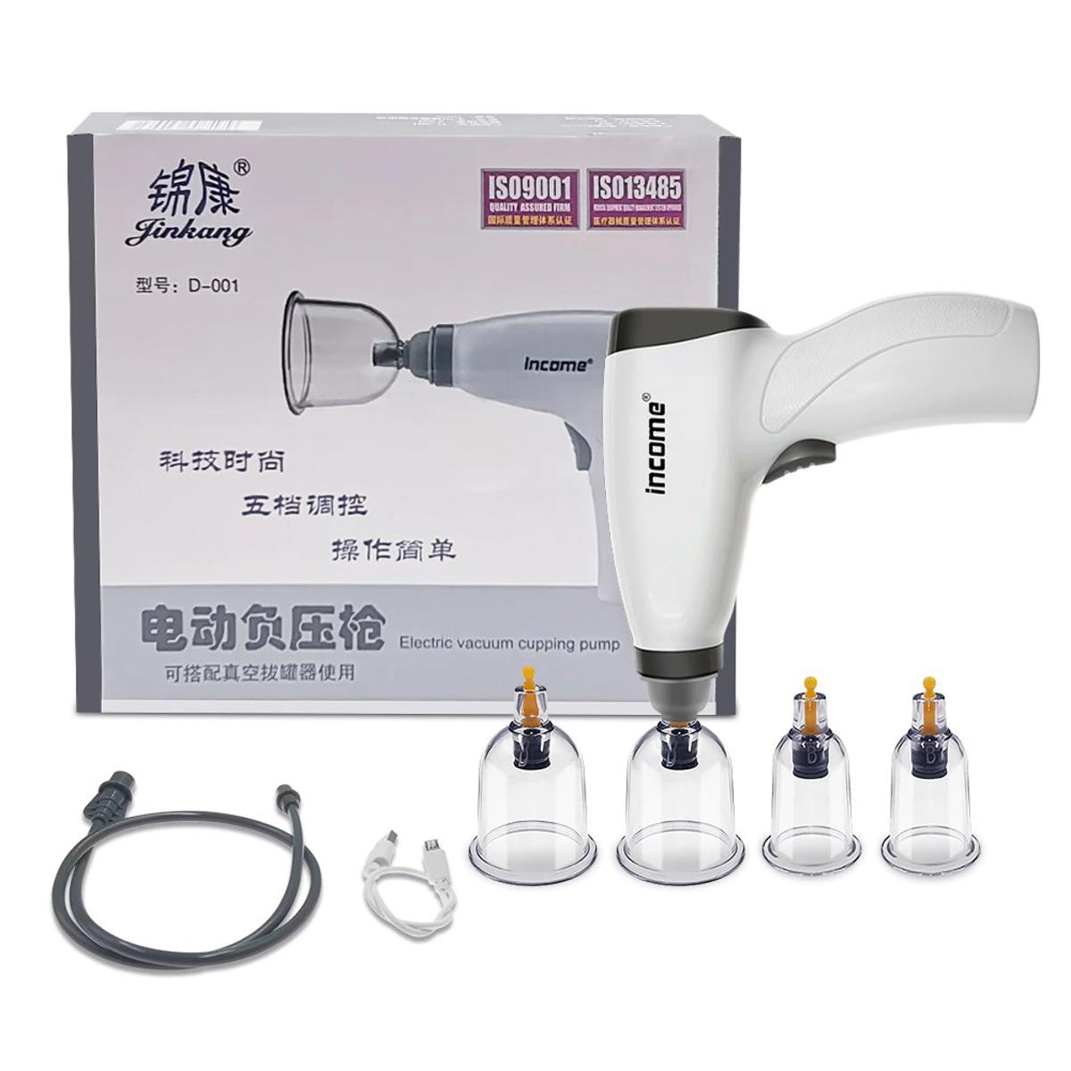 Picture of Electric Cupping Machine Vacuum Cupping / Hijama Cupping Machine For Vacuum / Hijama Therapy Massager rechargeable White
