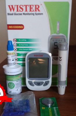 Picture of Wister blood glucose monitor with free 10 strips & 5 years quality guarantee 