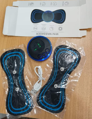 Picture of Mini Tens Massager Therapy Machine Rechargeable ( Dual Pad 2 PCS ) Black