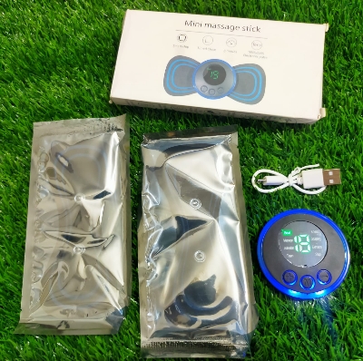 Picture of Mini Tens Massager Therapy Machine Rechargeable ( Dual Pad 2 PCS ) Black