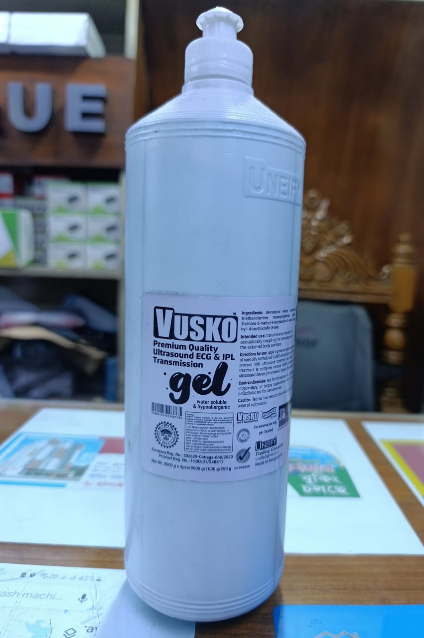 Picture of VUSKO Premium Quality Ultrasound ECG & IPL Transmission Gel 1000ml White