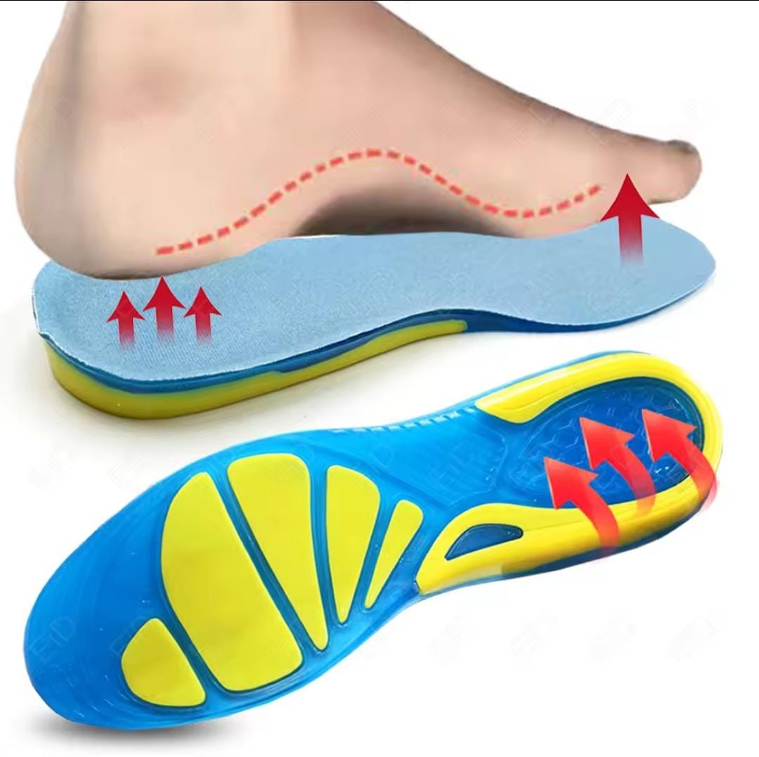 Picture of Silicone Non-Slip Gel Soft Sport Shoe Insoles Massaging Insole Orthopedic Foot Care For Feet Shoes Sole Shock Absorption Pads. Blue