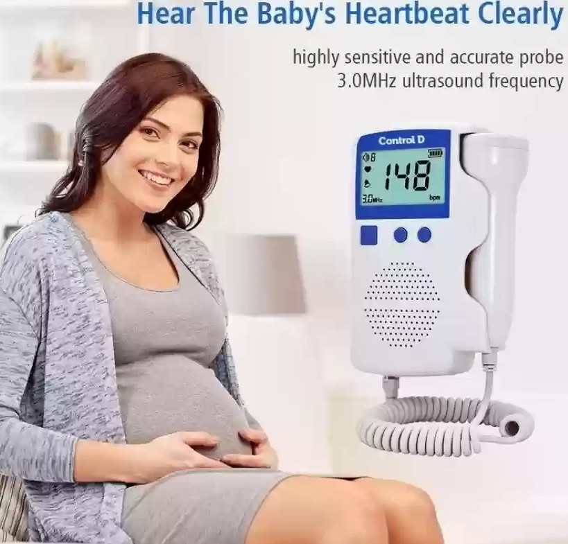 Picture of Ultrasound Doppler Fetal Heart Rate Monitor Home Fetal Heart Rate Monitor Stethoscope Fetal Heart Rate Monitor Blue