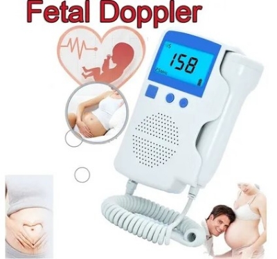 Picture of Ultrasound Doppler Fetal Heart Rate Monitor Home Fetal Heart Rate Monitor Stethoscope Fetal Heart Rate Monitor Blue