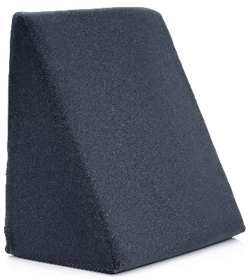 Picture of Wedge Pillow  Foam |  Orthopedic Wedge Cushion for Back Support, Sleeping, Leg Elevator, Pregnancy, GERD, Anti Snoring (Dark Grey, 18 x 17.5 x 11 Inch) Black