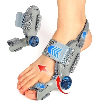 Picture of Bunion Corrector for Women Big Toe – Adjustable Knob for Angle Correction, Soft Gel Pad for Bunion Relief – One Size Fits Most, Unisex, Fits Left or Right Foot（1 PCS Grey