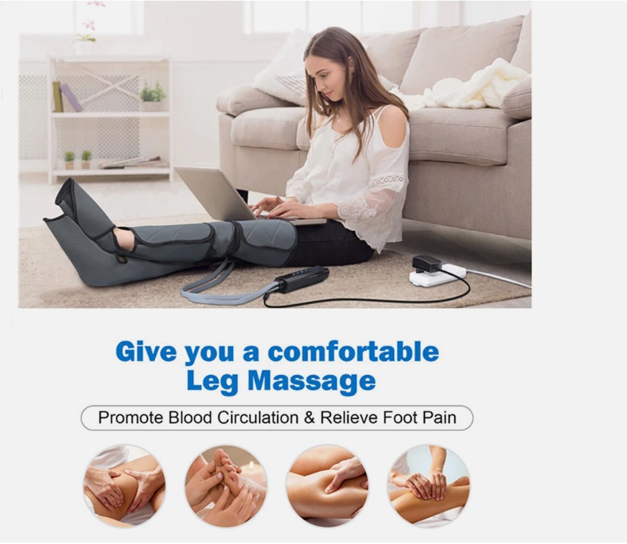 Picture of Air Compression Foot and Leg Massager Circulation & Relaxation – 4 Intensities with 6 Modes to Reliefs Pain 