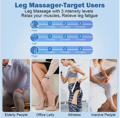 Picture of Air Compression Foot and Leg Massager Circulation & Relaxation – 4 Intensities with 6 Modes to Reliefs Pain 