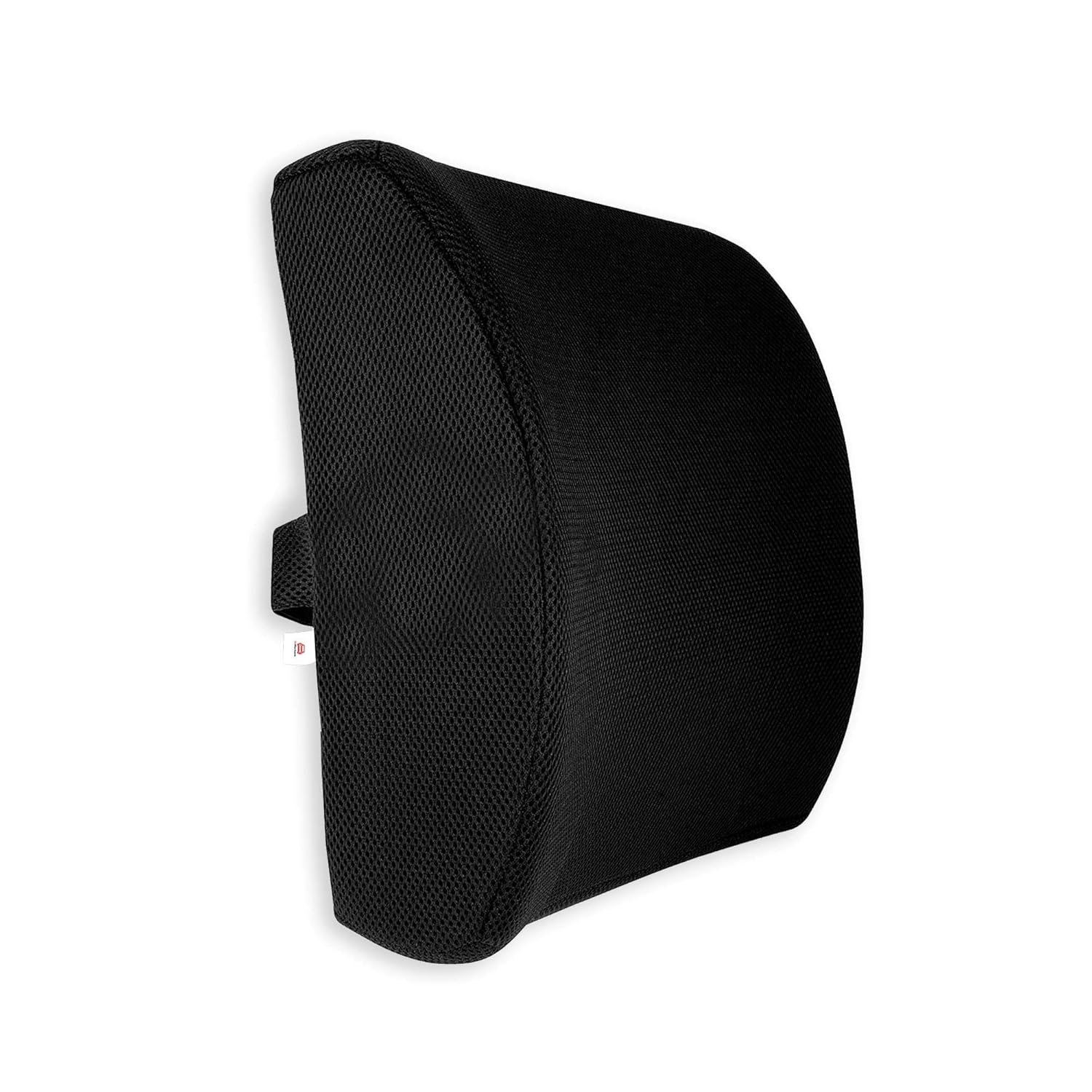 Picture of Memory Foam Lumbar Support for Back Pain Relief Compatible with Computer, Office Chairs and Cars -Ergonomic Designs Having Anti Sweat Mesh Cover on Lumbar Chair Support, Black