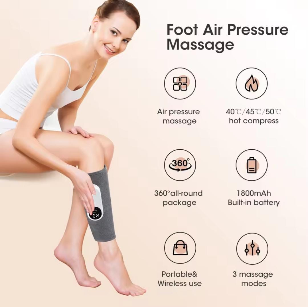 Picture of Air Compression Massager with Heat, Cordless Leg Massager for Circulation and Pain Relief Multicolor