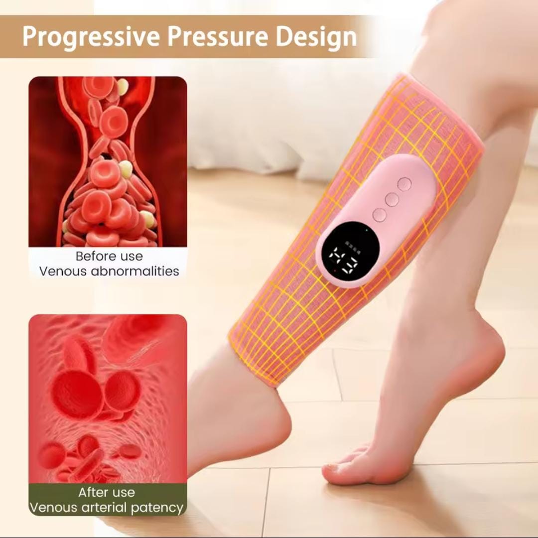 Picture of Leg and Foot Massager Automatic Kneading Pneumatic Air Wave Leg Instrument Electric Hot Compress Leg Massager ASH