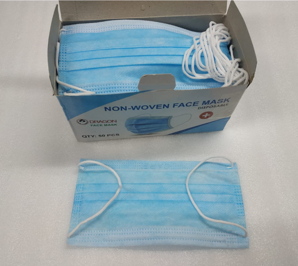 Picture of non woven face mask/surgical mask Blue