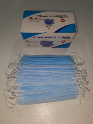 Picture of non woven face mask/surgical mask Blue