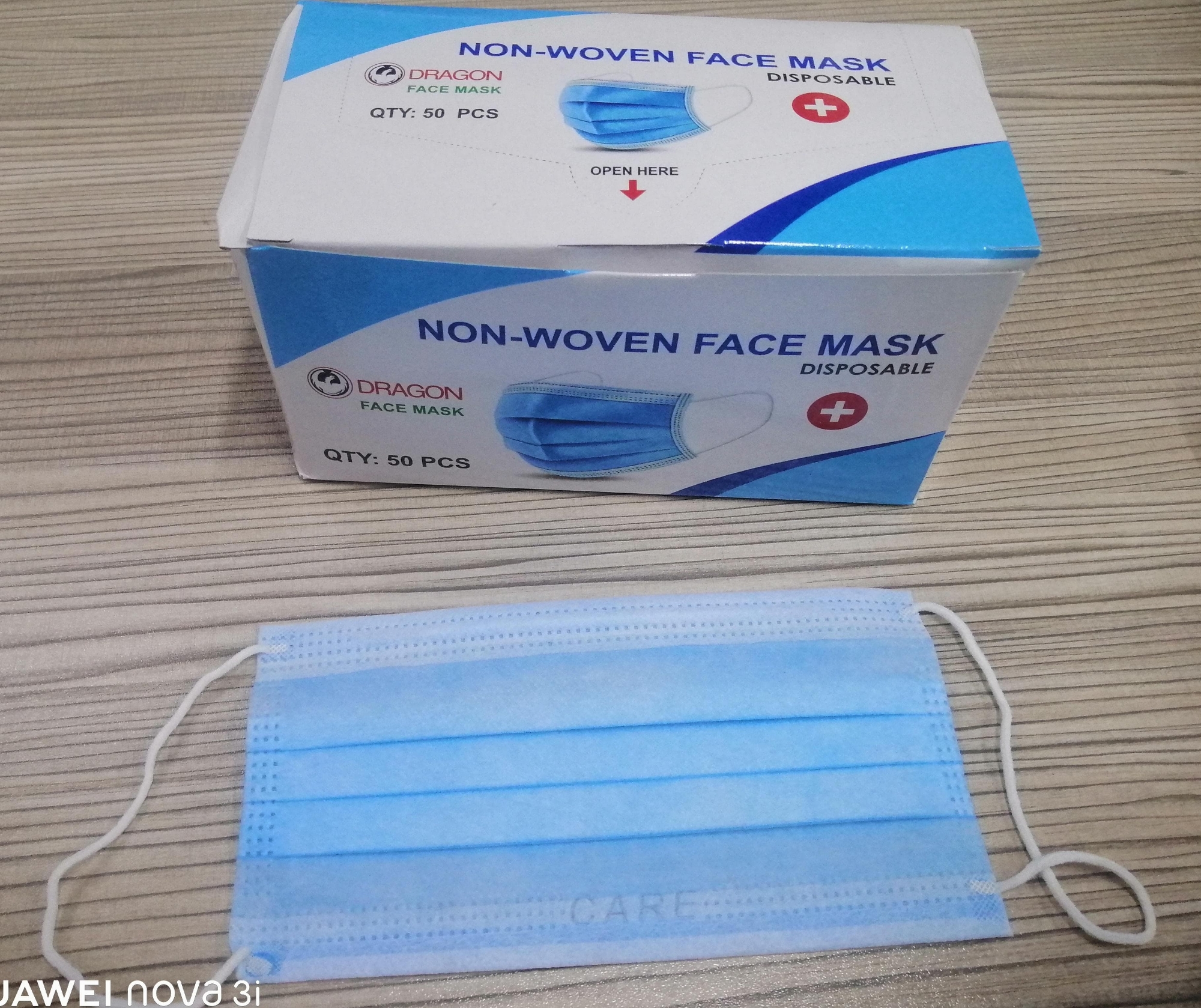 Picture of non woven face mask/surgical mask Blue