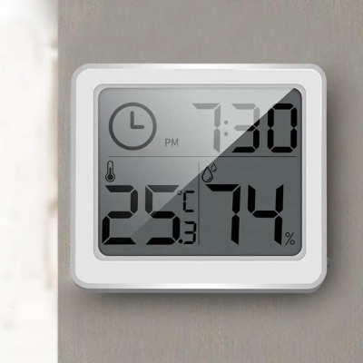 Picture of Digital world clock with 3.2 inch lcd display with room temperature humidity White