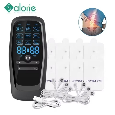 Picture of Physiotherapy Tens Muscle Stimulator Electric EMS Acupuncture Body Massage Digital Therapy Slimming Machine Electro Stimulator Black