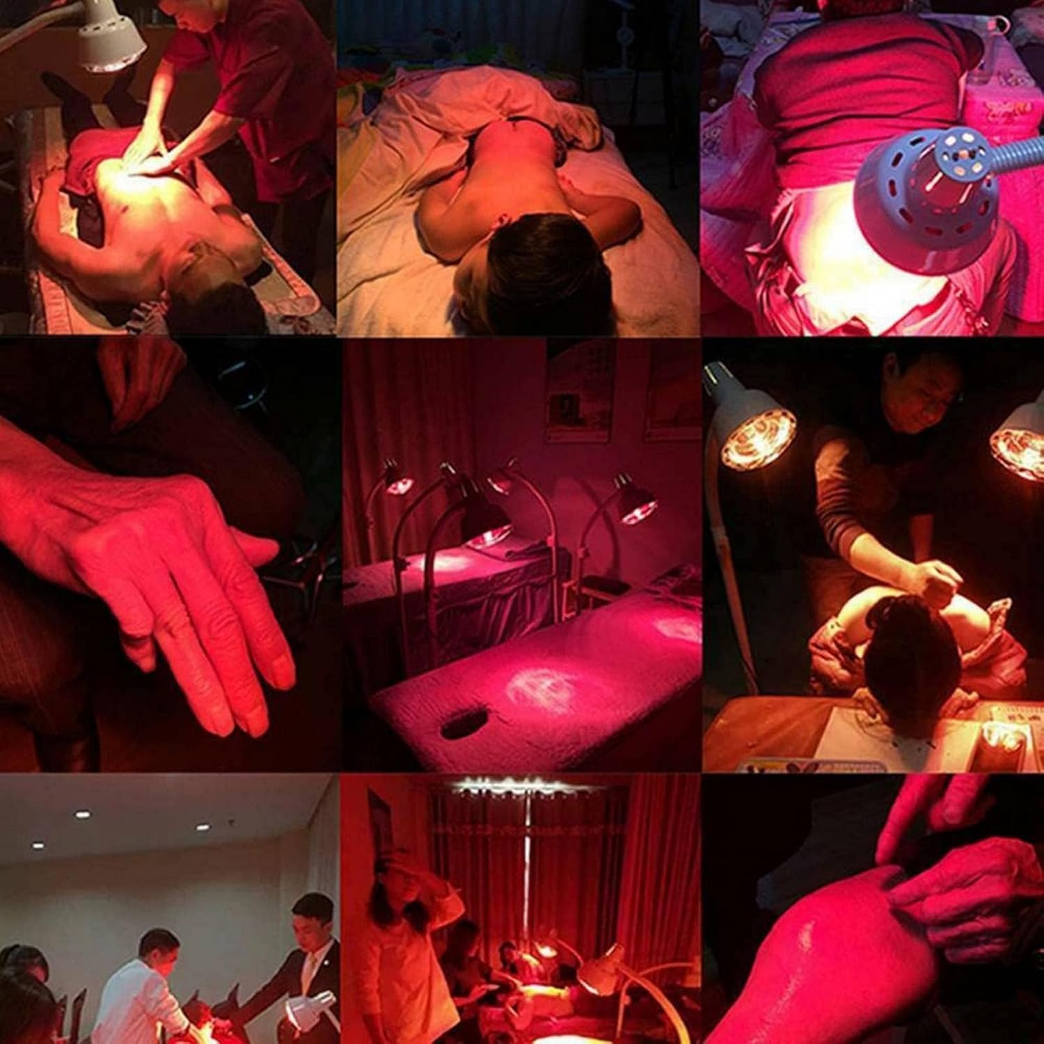 Picture of 275 W Infrared Therapy Infrared Lamp Infrared Lamp with Floor Tripod Red Light Lamp Heat Lamp Therapy Heating Red Light Lamp White