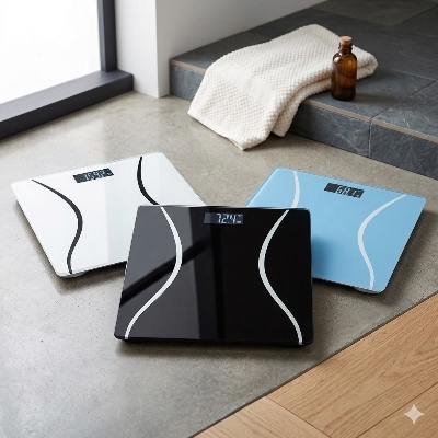Picture of Slim Auto Sensing Electronic Bathroom Digital Weight Scale Non Slip Multicolor