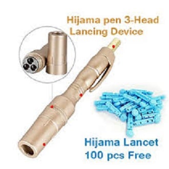Picture of Hizama pen 3-H Lancing Device for Hizama Cupping Therapy With Lancet 100 pcs Free 