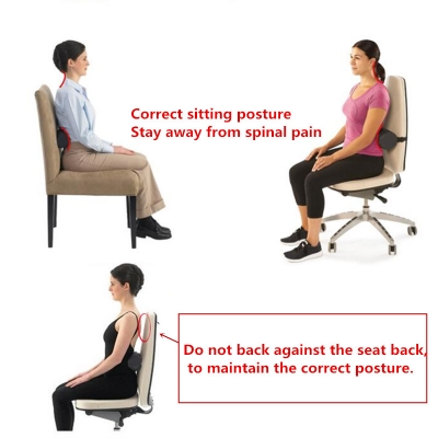 Picture of Spine Lumber Roll Cushion for Lower Back Pain, Car Seat & Office Chair ASH