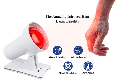 Picture of Infrared Light Heat Lamp for Red Light Therapy - Promotes Blood Circulation and Relieves Pain (100W) 