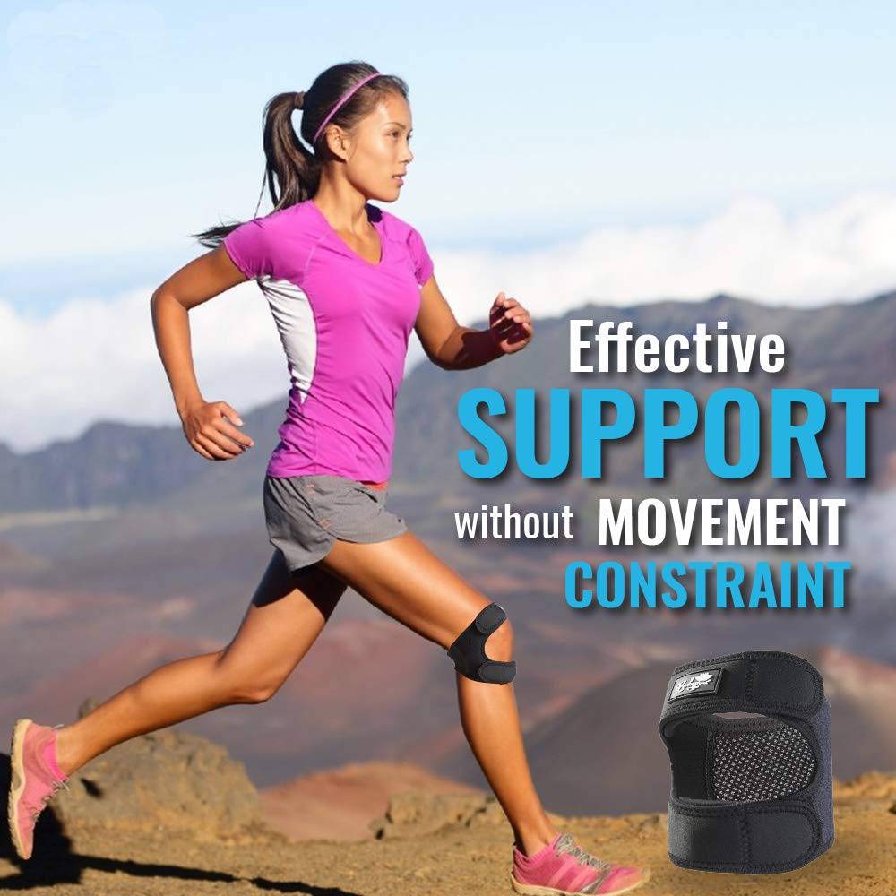 Picture of Galaxy Adjustable Knee Support Patella, Free Size - Comfortable Knee Support for Active Lifestyles Black