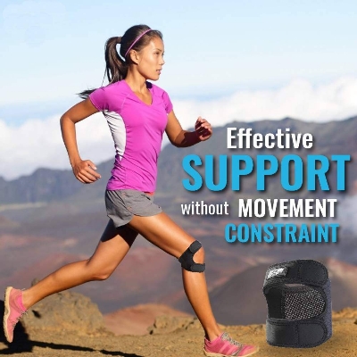 Picture of Galaxy Adjustable Knee Support Patella, Free Size - Comfortable Knee Support for Active Lifestyles Black