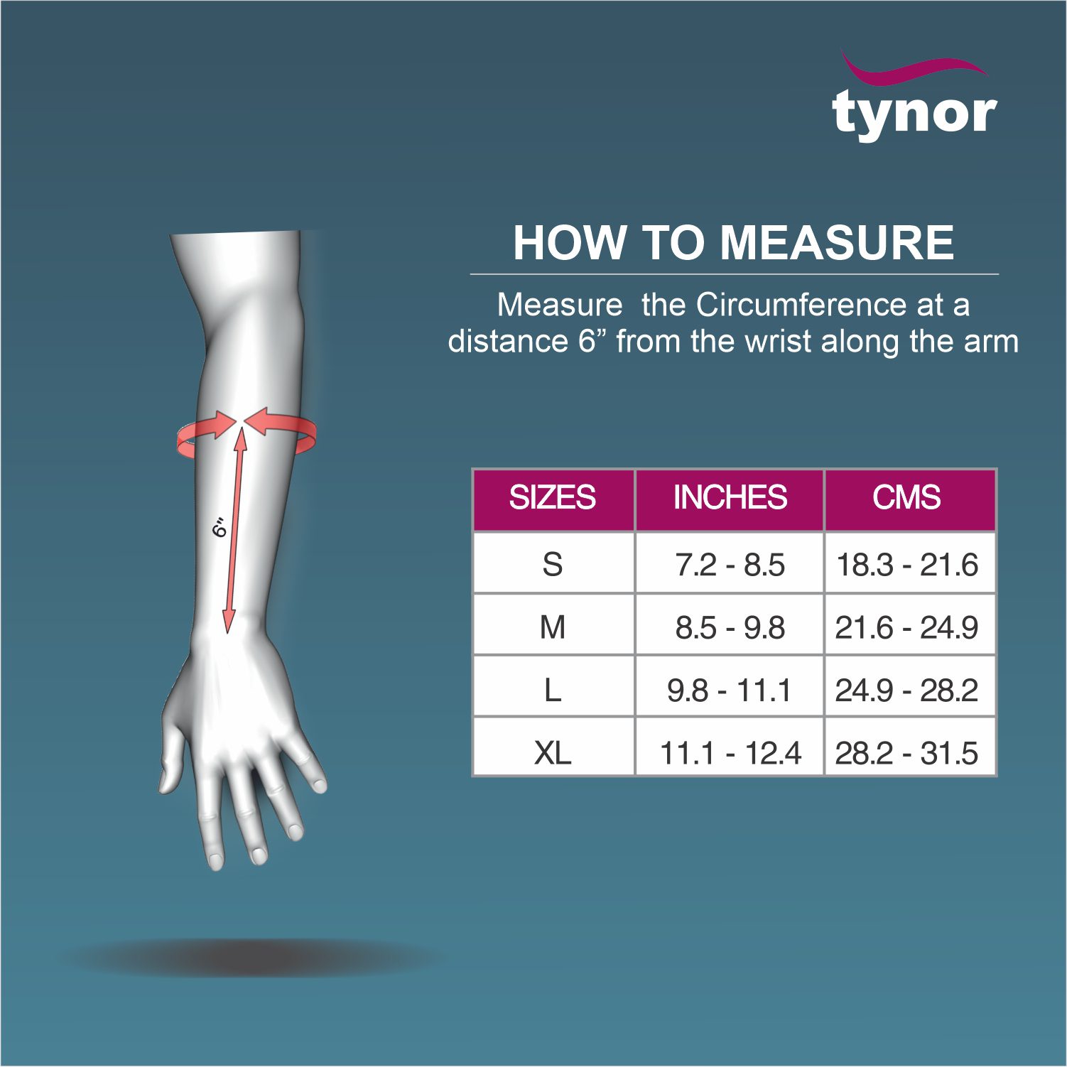 Picture of TYNOR WRIST SPLINT WITH THUMB, BLACK, 1 UNIT Brown