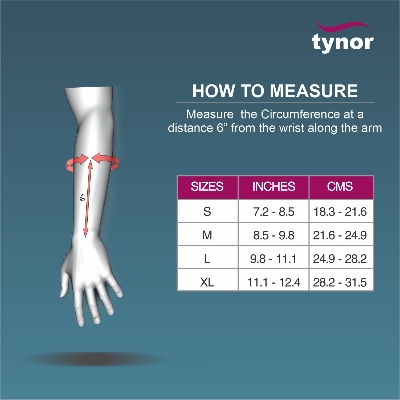 Picture of TYNOR WRIST SPLINT WITH THUMB, BLACK, 1 UNIT Brown