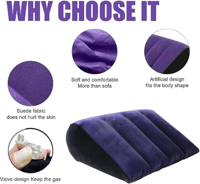 Picture of nflatable Pillow bed wadges Cushion Body Positions Support Nevy blue