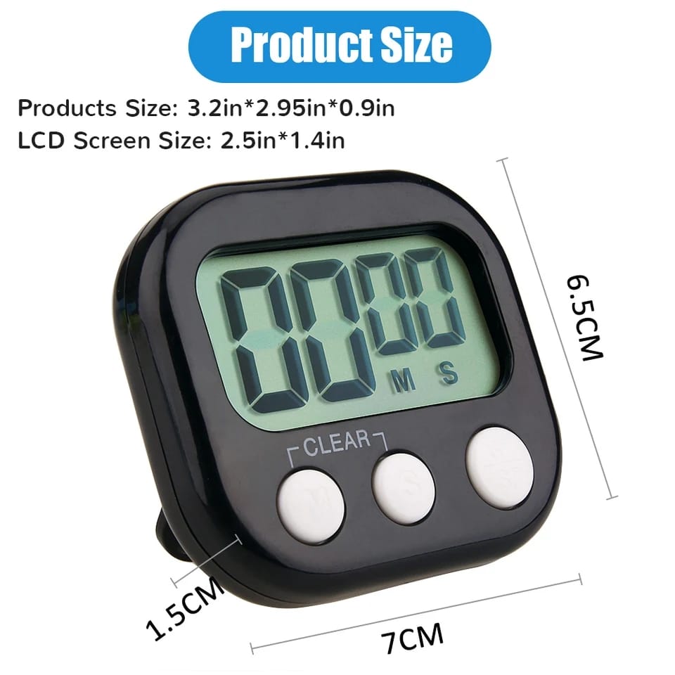 Picture of Magnetic LCD Digital Kitchen Countdown Timer Stopwatch with Stand Practical Cooking Sports Alarm Clock Reminder Tools Multicolor