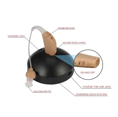 Picture of Rechargeable Hearing Aid for Seniors, Ear Care Tools, Adjustable Sound Amplifier, Hearing Loss 