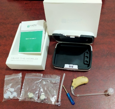 Picture of BEST QUALITY Old Age sound Enhancement Amplifier Profound Hearing loss Audio Service Audio Service Vota HP T Hearing Aid machine for ear behind the ear Hearing Aid Multicolor