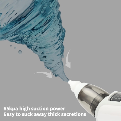 Picture of Baby Nasal Aspirator, Rechargeable Nasal Absorber, Electric Baby Nasal Cleaner, 1 Clip with 2 Size Nozzles, 1 Clip for Newborns and Toddlers, Adjustable 6 Levels 