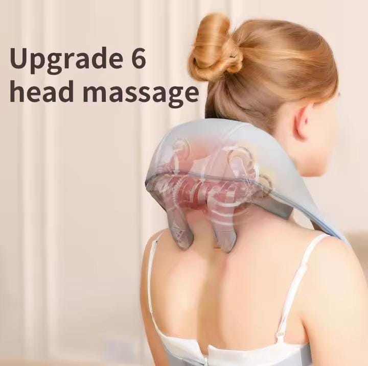 Picture of Neck and Back Massagerr, Massager with Heating, Body Massager for Body Aches and Pains Relief, Electric Wearable 5D Cervical Massage Machine for Deep Tissue Neck, Back, Shoulders,WaistandLegs 