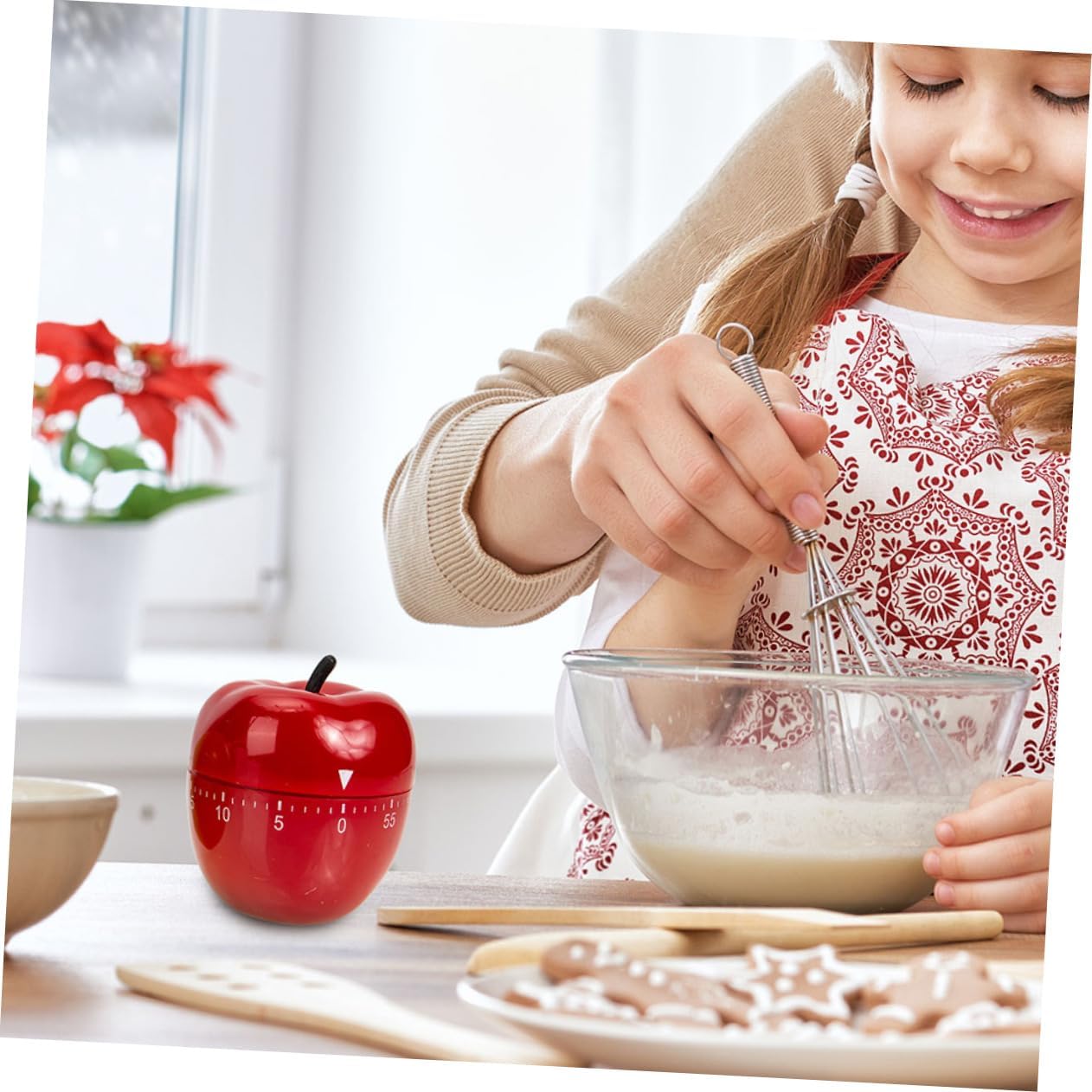 Picture of 1Pcs Fruit Shape Mechanical Kitchen Timer Decorative Countdown Timer for Cooking Baking and Home Use 