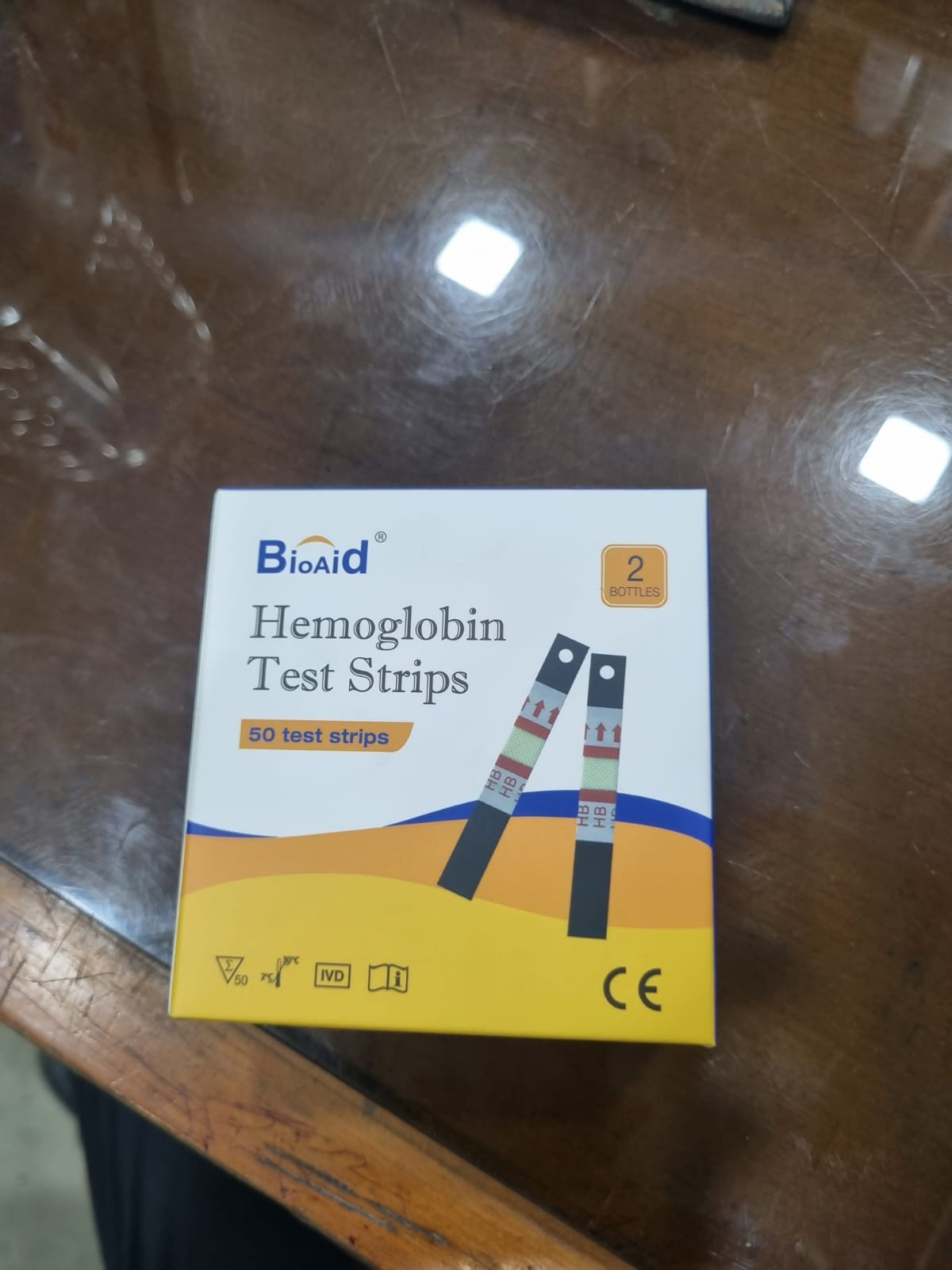 Picture of Bioaid Hemoglobin Meter kit with 50pcs Strips Multicolor
