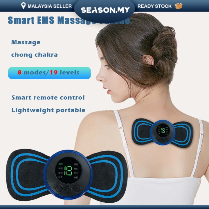 Picture of Neck Rechargeable Massager Electric Neck Massage EMS Cervical Vertebra Massage Patch for Muscle Pain Relief,Support Black