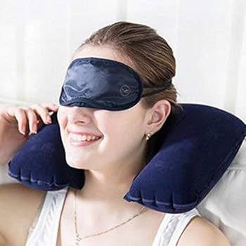 Picture of Functional Inflatable Neck Pillow Inflatable U Shaped Travel Pillow Car Head Neck Rest Air Cushion for Travel Neck Pillow 1PC - Neck Pillow Multicolor