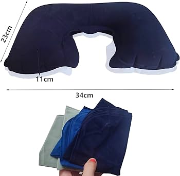 Picture of Functional Inflatable Neck Pillow Inflatable U Shaped Travel Pillow Car Head Neck Rest Air Cushion for Travel Neck Pillow 1PC - Neck Pillow Multicolor