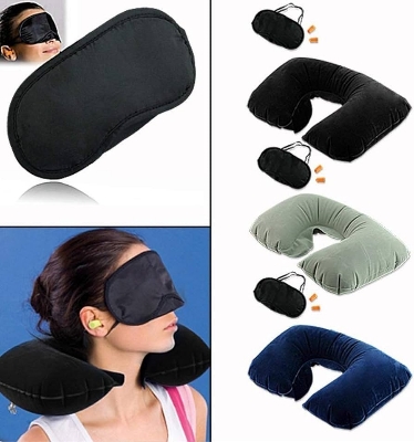 Picture of Functional Inflatable Neck Pillow Inflatable U Shaped Travel Pillow Car Head Neck Rest Air Cushion for Travel Neck Pillow 1PC - Neck Pillow Multicolor