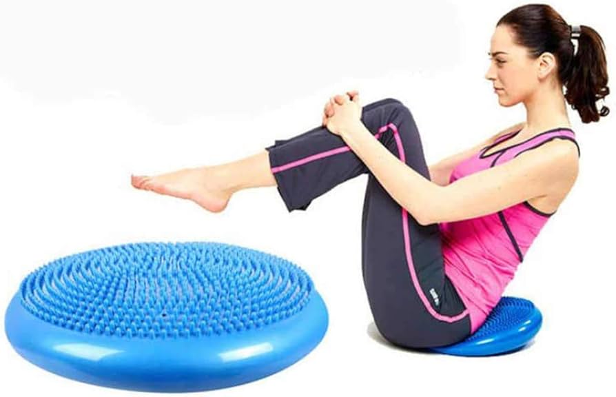 Picture of Balance Stability Disc CushionYoga Pad with Pump, Extra Thick Core Balance Disc, Sensory Cushion for Elementary School Chair Multicolor